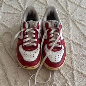 Nike Kids Red and White Athletic Sneakers